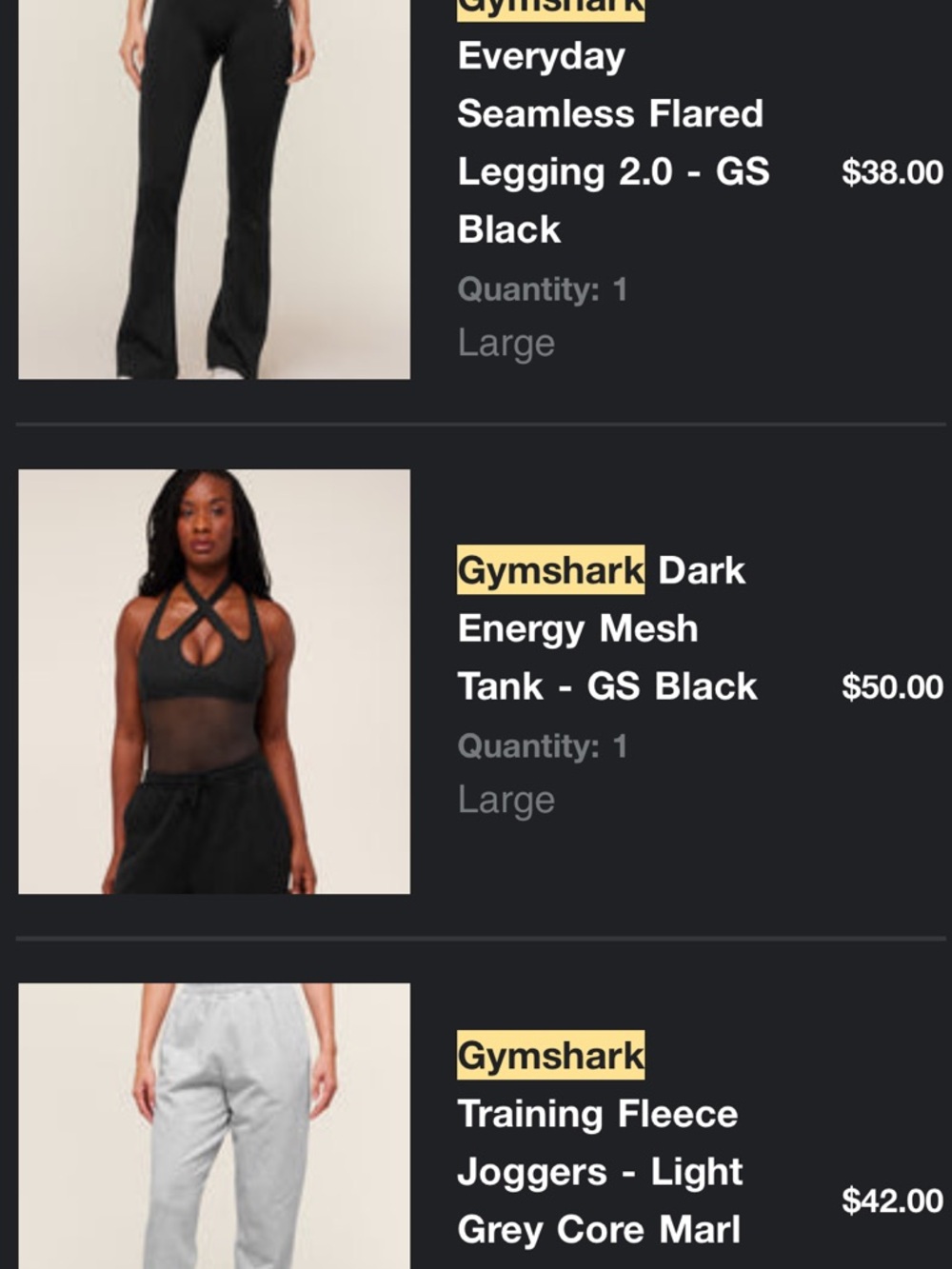 Gymshark shear tank top
